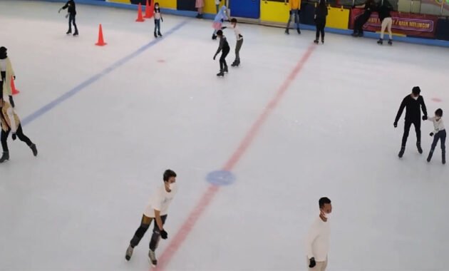 Berseluncur Di Atas Es Di Ice Skating Taman Anggrek